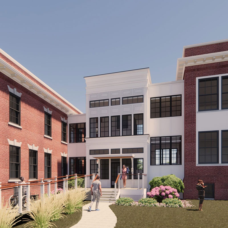 Exterior view of the new rental housing for veterans and families
