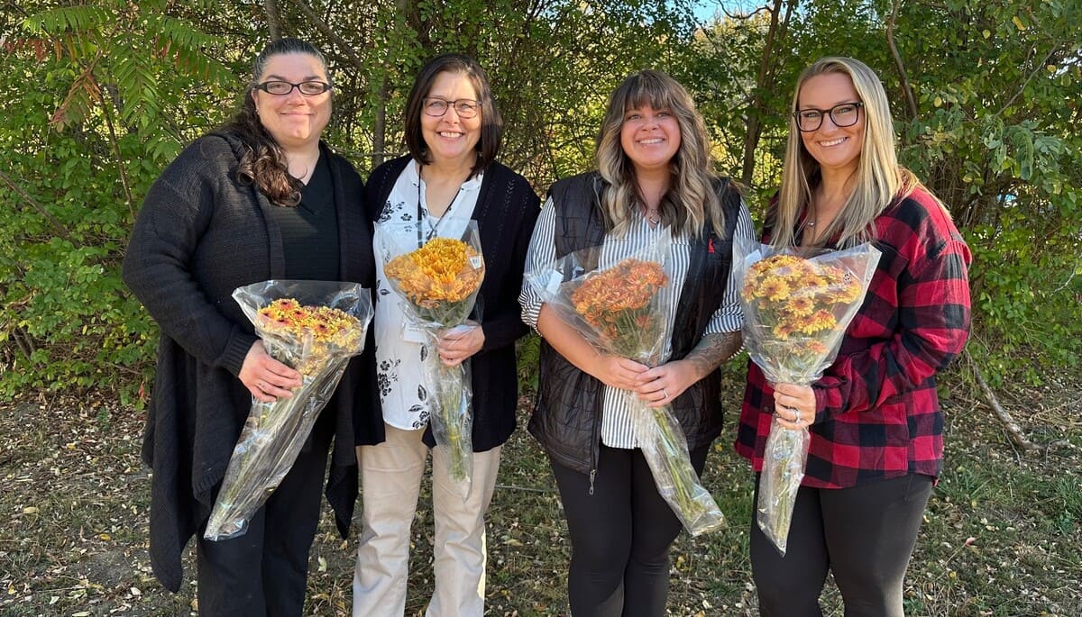 (Pictured left to right): Easterseals NH Direct Support Professionals DeAnne West, Teresa Fortune-Woodward, Aria Lynn Day, and Brianna Pratt.
