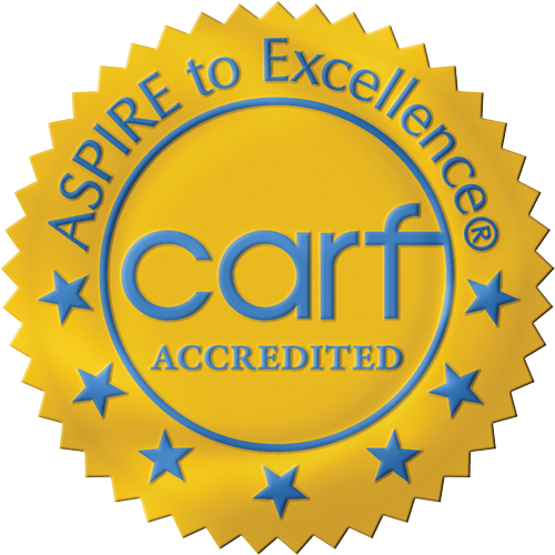 CARF Accredited gold seal graphic
